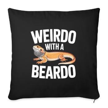Weirdo With A Beardo - Sofa pillowcase 17,3'' x 17,3'' (45 x 45 cm) - black - Front