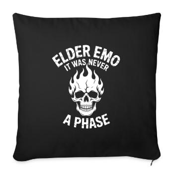 Elder Emo It Was Never A Phase - Sofa pillowcase 17,3'' x 17,3'' (45 x 45 cm) - black - Front