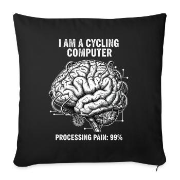 Vélo de route Vélo Vélo Sport Vélo VTT - Housse de coussin décorative 45 x 45 cm - noir - Devant