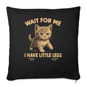 Chat qui dit un mème d’humour Idée de cadeau drôle - Housse de coussin décorative 45 x 45 cm - noir - Devant