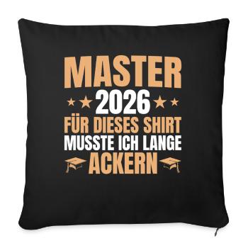 Master 2026 Lange Ackern - Master's Title - Sofa pillowcase 17,3'' x 17,3'' (45 x 45 cm) - black - Front