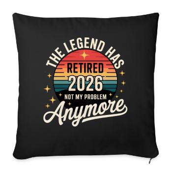 Perfect Retirement Gift 2026, Ideal for men  women - Housse de coussin décorative 45 x 45 cm - noir - Devant