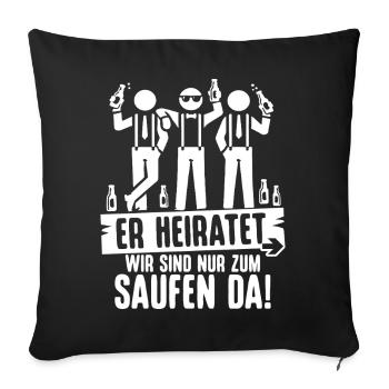 Enterrement de vie de garçon T-shirt Homme Homme Che-shirt de célibataire - Housse de coussin décorative 45 x 45 cm - noir - Devant