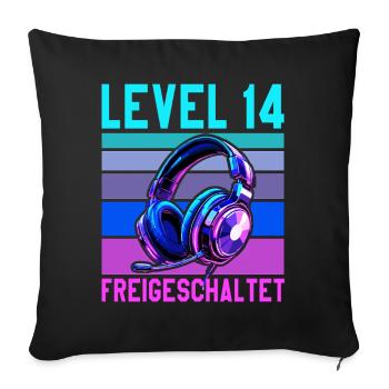 10th Birthday Boy Girl Teenager Level 10 - Sofa pillowcase 17,3'' x 17,3'' (45 x 45 cm) - black - Front