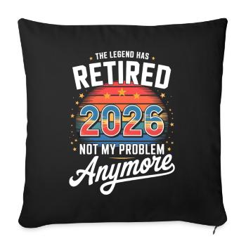 Retired 2026 Funny Retirement Graphic Women Men - Housse de coussin décorative 45 x 45 cm - noir - Devant