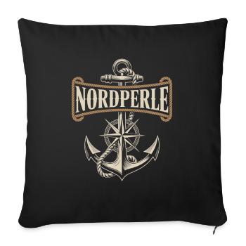 Nordperle Hamburg North Sea Baltic Sea North German Deern - Sofa pillowcase 17,3'' x 17,3'' (45 x 45 cm) - black - Front