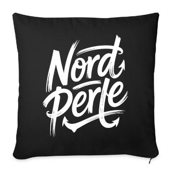 Nordperle Hamburg North Sea Baltic Sea North German Deern - Sofa pillowcase 17,3'' x 17,3'' (45 x 45 cm) - black - Front
