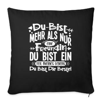 Tu es plus qu’un simple ami - Housse de coussin décorative 45 x 45 cm - noir - Devant
