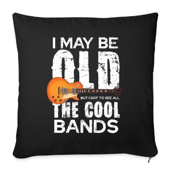 Old but rock: Guitar of the bands - Sofa pillowcase 17,3'' x 17,3'' (45 x 45 cm) - black - Front