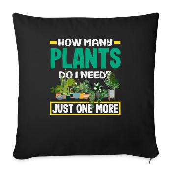 Another plant plant lover gardener - Sofa pillowcase 17,3'' x 17,3'' (45 x 45 cm) - black - Front