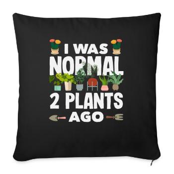 Normal 2 Pflanzen Ago Funny Gardener Garten - Sofakissenbezug 45 x 45 cm - Schwarz - Vorne