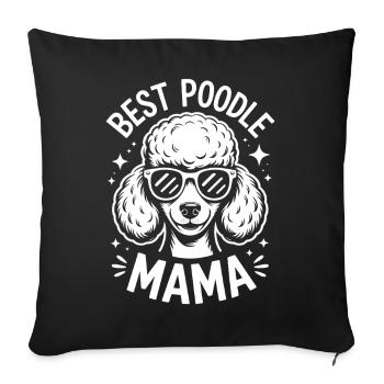 Paroles de caniche Caniche Cadeau drôle de caniche - Housse de coussin décorative 45 x 45 cm - noir - Devant