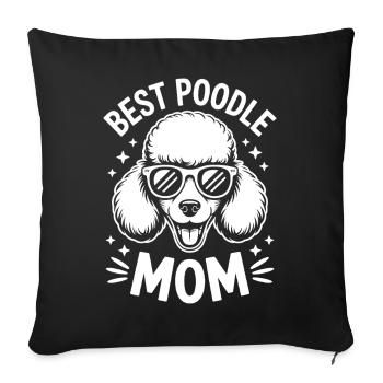 Paroles de caniche Caniche Cadeau drôle de caniche - Housse de coussin décorative 45 x 45 cm - noir - Devant