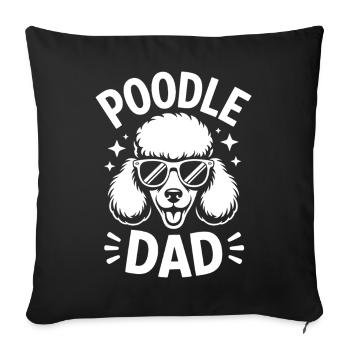 Paroles de caniche Caniche Cadeau drôle de caniche - Housse de coussin décorative 45 x 45 cm - noir - Devant