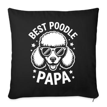 Paroles de caniche Caniche Cadeau drôle de caniche - Housse de coussin décorative 45 x 45 cm - noir - Devant