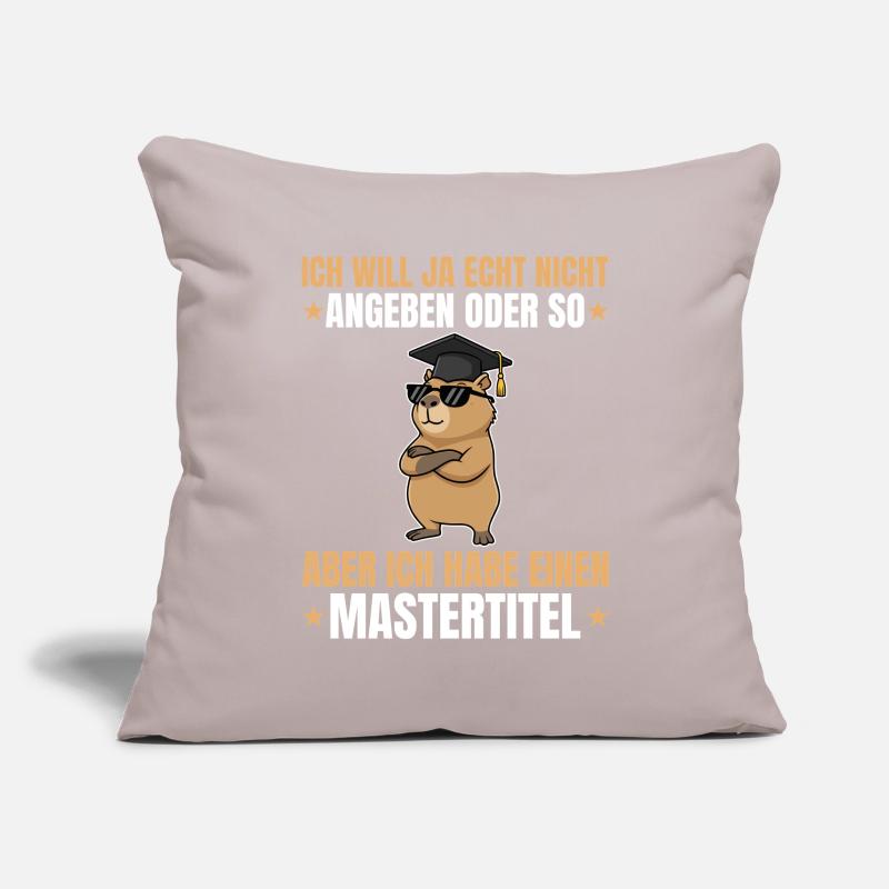 Examen de master réussi à Capybara avec un master Housse de coussin décorative 45 x 45 cm