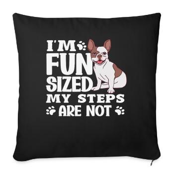 Attends-moi, j’ai de petites jambes - Housse de coussin décorative 45 x 45 cm - noir - Devant