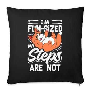 Attends-moi, j’ai de petites jambes - Housse de coussin décorative 45 x 45 cm - noir - Devant