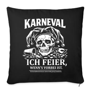 Anti-Carnaval - Housse de coussin décorative 45 x 45 cm - noir - Devant