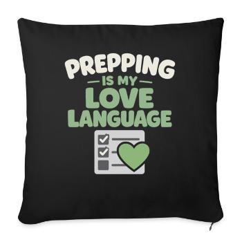 Family Provision Emergency Planner Prepper - Sofa pillowcase 17,3'' x 17,3'' (45 x 45 cm) - black - Front