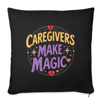 Pflegerin Pfleger Altenpflege Caregivers Magic - Sofa pillowcase 17,3'' x 17,3'' (45 x 45 cm) - black - Front