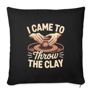 Motif créatif de l’art en argile pour accro à la poterie - Housse de coussin décorative 45 x 45 cm - noir - Devant