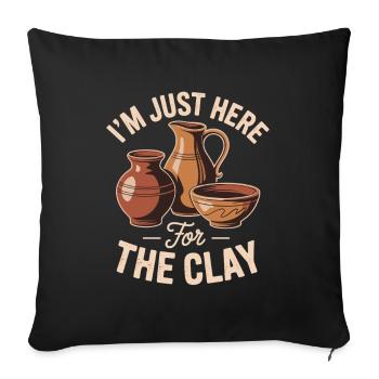 Pottery Lover Keramik Töpfern Humor - Sofa pillowcase 17,3'' x 17,3'' (45 x 45 cm) - black - Front