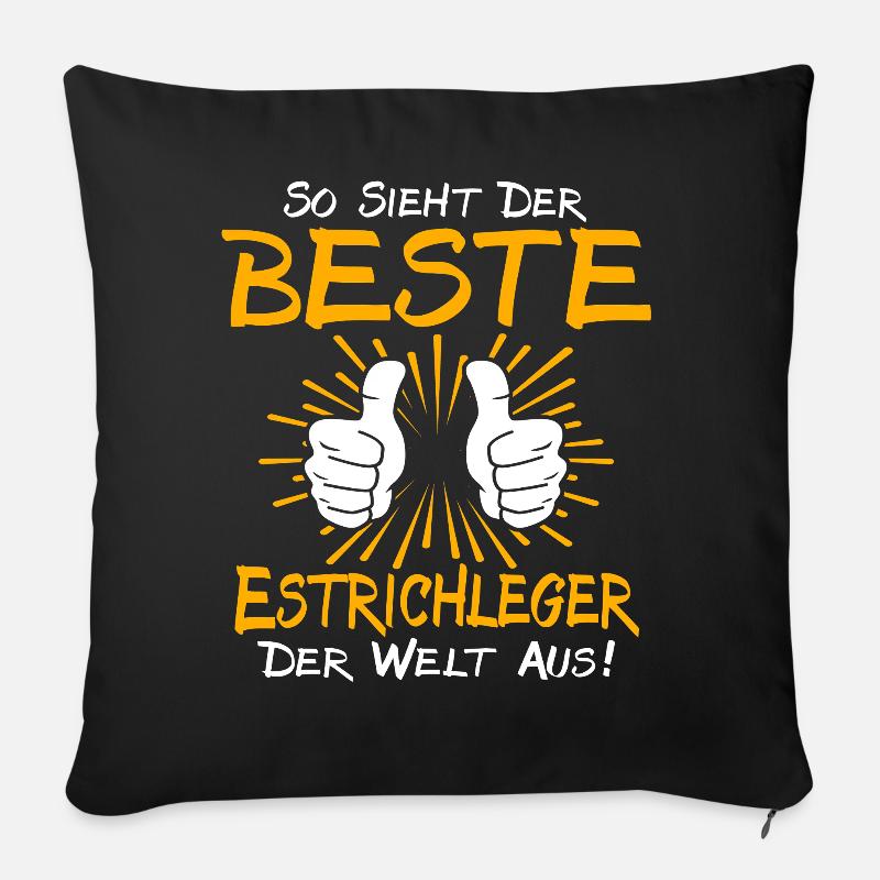 Estrichleger Geschenkidee - Sofakissenbezug 45 x 45 cm - Schwarz