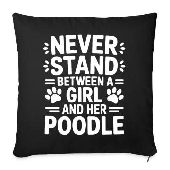 Paroles de caniche Caniche Cadeau drôle de caniche - Housse de coussin décorative 45 x 45 cm - noir - Devant