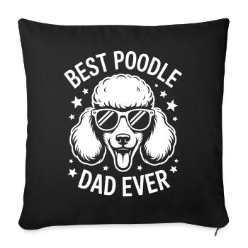 Paroles de caniche Caniche Cadeau drôle de caniche - Housse de coussin décorative 45 x 45 cm - noir - Devant