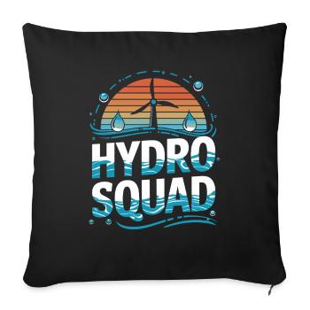 Hydro Squad Renewable Energy Hydropower - Sofa pillowcase 17,3'' x 17,3'' (45 x 45 cm) - black - Front