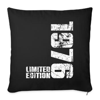 50ème Anniversaire Homme Femme 50 ans 1976 Cadeau - Housse de coussin décorative 45 x 45 cm - noir - Devant