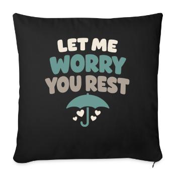 Family Provision Emergency Planner Prepper - Sofa pillowcase 17,3'' x 17,3'' (45 x 45 cm) - black - Front
