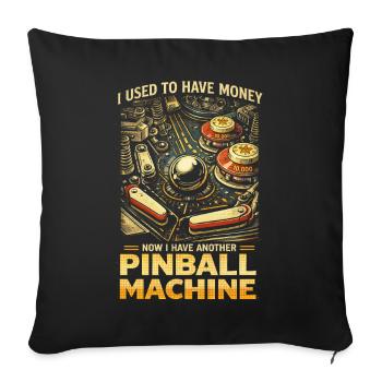 Pinball Machine Pinball Player - Sofa pillowcase 17,3'' x 17,3'' (45 x 45 cm) - black - Front
