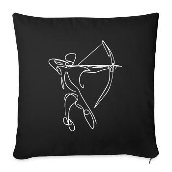 Archer Drawing - Sofa pillowcase 17,3'' x 17,3'' (45 x 45 cm) - black - Front