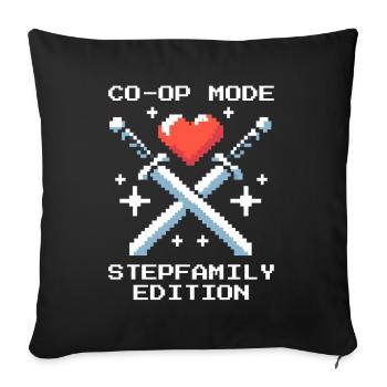 Co-Op Mode: Stepfamily Edition | Patchwork - Sofa pillowcase 17,3'' x 17,3'' (45 x 45 cm) - black - Front