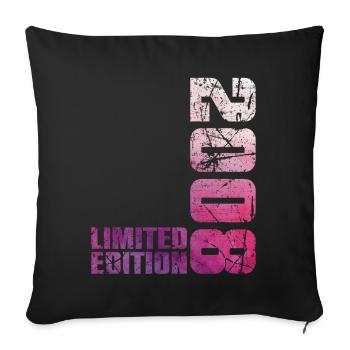 18th Birthday Boy Girl 18 Year Old 2008 Gift - Sofa pillowcase 17,3'' x 17,3'' (45 x 45 cm) - black - Front