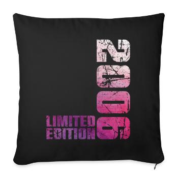 20. Geburtstag Junge Mädchen 20 Jahre alt 2006 Geschenk - Sofakissenbezug 45 x 45 cm - Schwarz - Vorne