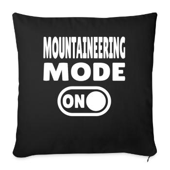 Mountaineering Mode ON – Gipfel im Visier - Sofakissenbezug 45 x 45 cm - Schwarz - Vorne