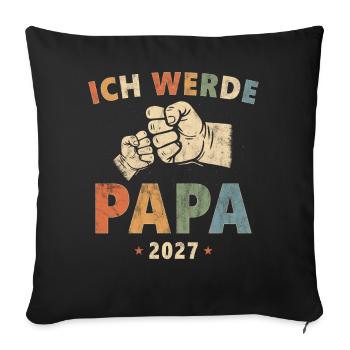 I'm going to be a dad in 2027 - Sofa pillowcase 17,3'' x 17,3'' (45 x 45 cm) - black - Front