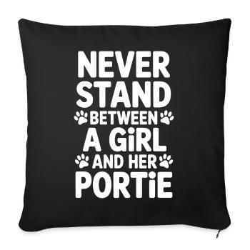 Portuguese Water Dog Sayings Funny Gift - Sofa pillowcase 17,3'' x 17,3'' (45 x 45 cm) - black - Front