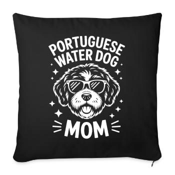 Portuguese Water Dog Sayings Funny Gift - Sofa pillowcase 17,3'' x 17,3'' (45 x 45 cm) - black - Front