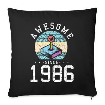 Madness Since 1986 Arcade Joystick - Sofa pillowcase 17,3'' x 17,3'' (45 x 45 cm) - black - Front