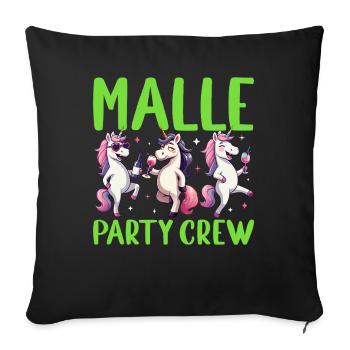 Malle Party Crew - Housse de coussin décorative 45 x 45 cm - noir - Devant
