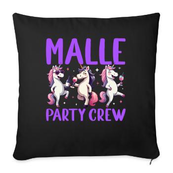 Équipe de fête de malle Fête Licorne Fête de Malle - Housse de coussin décorative 45 x 45 cm - noir - Devant