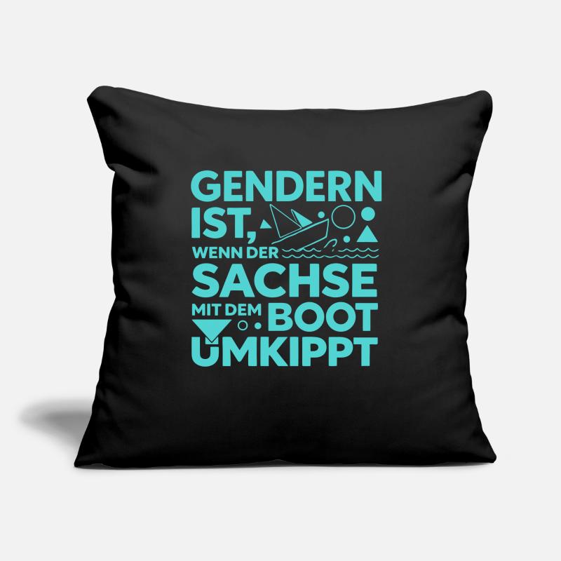 Gendern Saxon Boot Overturns Dialect Joke Sofa pillowcase 17,3'' x 17,3'' (45 x 45 cm)