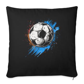 Football Street Art - Housse de coussin décorative 45 x 45 cm - noir - Devant