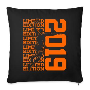 7E ANNIVERSAIRE BASKETBALL 2019 ÉDITION LIMITÉE - Housse de coussin décorative 45 x 45 cm - noir - Devant