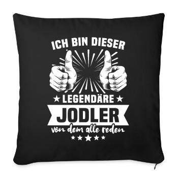 Best yodel - Sofa pillowcase 17,3'' x 17,3'' (45 x 45 cm) - black - Front