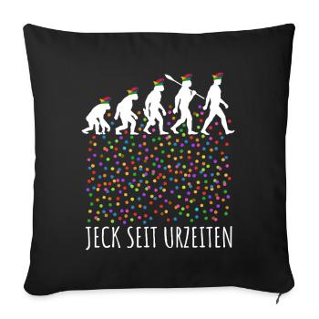 Homo Carnival | Jeck depuis la nuit des temps, Shrovetide - Housse de coussin décorative 45 x 45 cm - noir - Devant